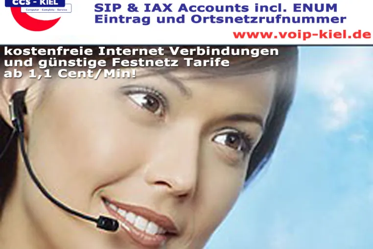 Voice over IP (SIP & IAX Accounts) seit Dezember mit Ortsnetzrufnummer Bild: Voice over IP (SIP & IAX Accounts) seit Dezember mit Ortsnetzrufnummer