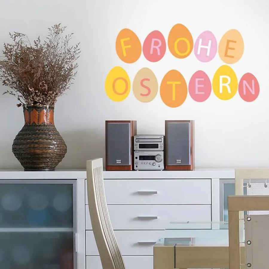 Frohe Ostern Wandsticker