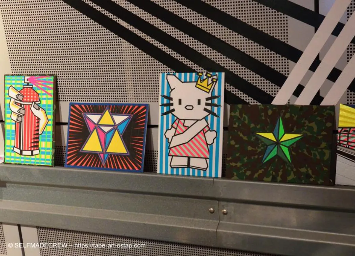 Aus unzähligen Tapes wird Kunst. Foto: SELFMADECREW – https://tape-art-ostap.com