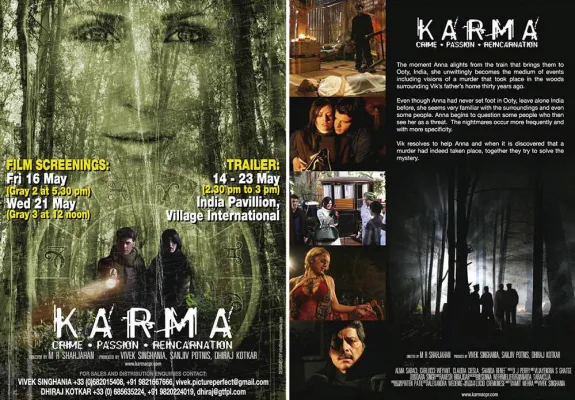 Bild: Offizielle Vorstellung des Bollywood Thrillers KARMA beim Filmfestival Cannes mit Claudia Ciesla
