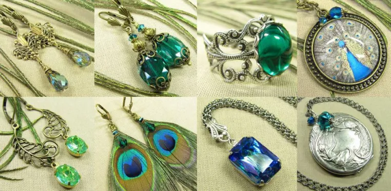 Neue Schmuckkollektion "Pfauenblau" von Titanias Zauberwald – Schmuck online kaufen Bild: Neue Schmuckkollektion "Pfauenblau" von Titanias Zauberwald – Schmuck online kaufen