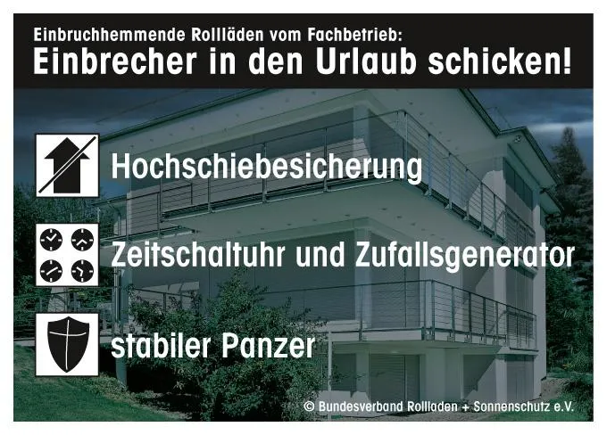 Motorisierte Rollläden bieten Schutz – Widerstand mit System Bild: Motorisierte Rollläden bieten Schutz – Widerstand mit System