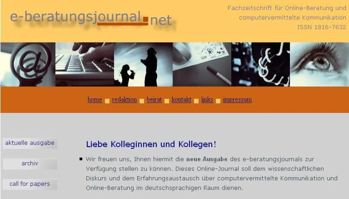 e-beratungsjournal.net Fachzeitschrift für Online-Beratung und computervermittelte Kommunikation