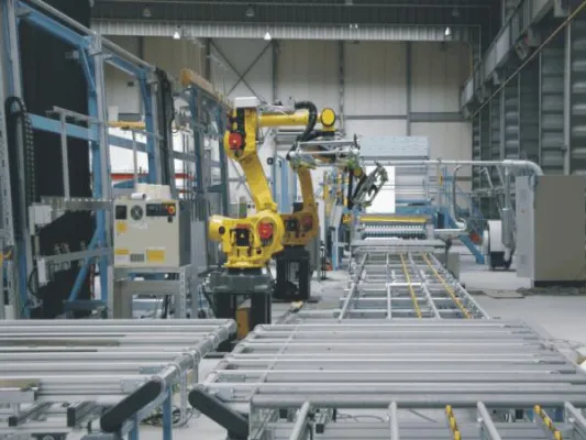 Bild: Automation in der Flachglasproduktion