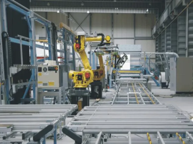 Bild: Automation in der Flachglasproduktion