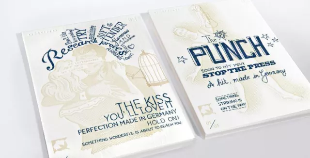Bild: Happy End in Sicht: Mr Letterpress buhlt um Ms Cotton.