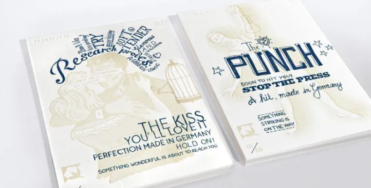 Bild: Happy End in Sicht: Mr Letterpress buhlt um Ms Cotton.