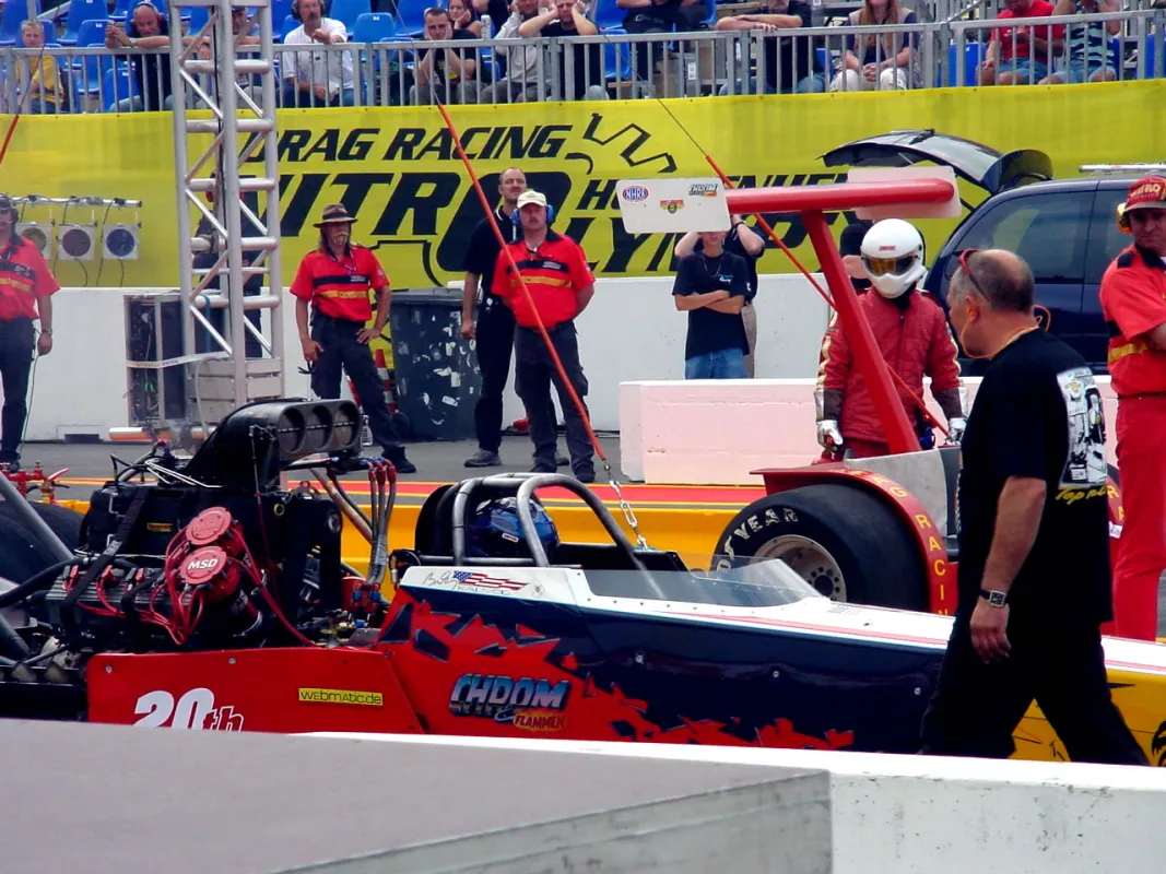Timo Habermann bei seinem ersten 5000 PS TopFuel Dragster Lauf