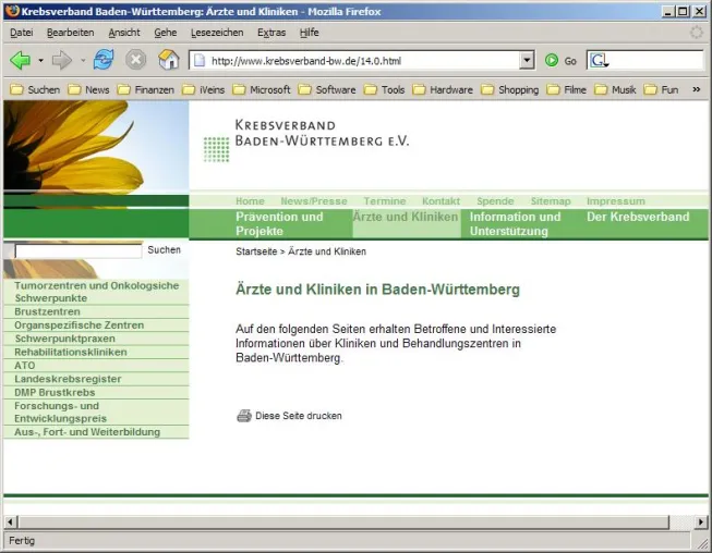 Bild: iVeins GmbH relauncht Internetauftritt des Krebsverbands Baden-Württemberg mit TYPO3