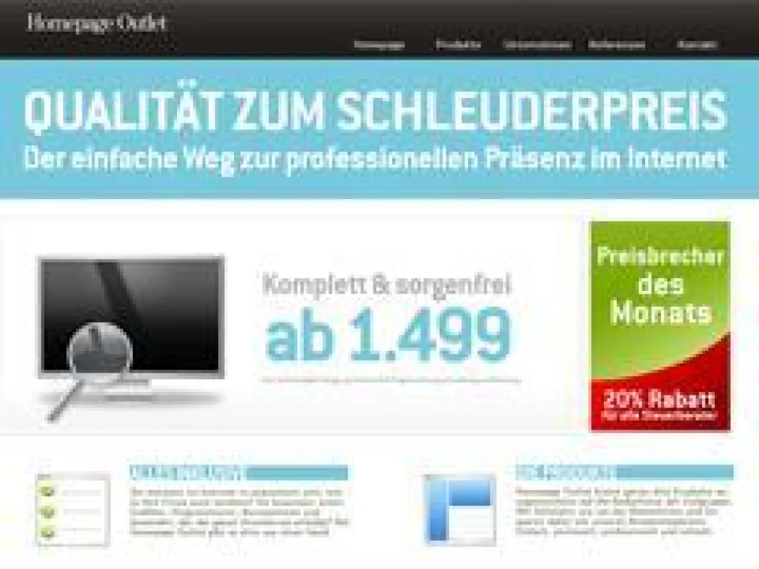 Screenshot www.homepage-outlet.com