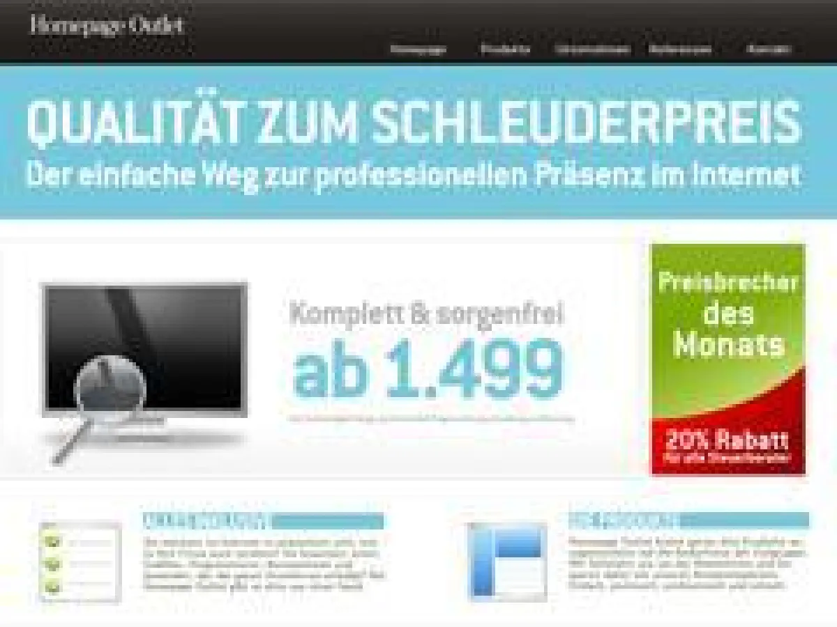 Screenshot www.homepage-outlet.com