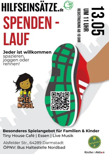 Bild: Spendenlauf am 13.05.2023 in Darmstadt zugunsten von internationalen  Hilfsorganisationen