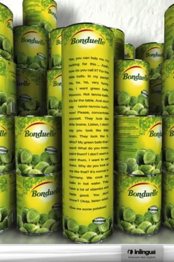 Eines der drei prämierten Anzeigenmotive der Kampagne „Äh, how do you call it?”