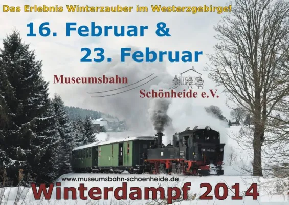 Bild: Winterdampf auf schmaler Spur