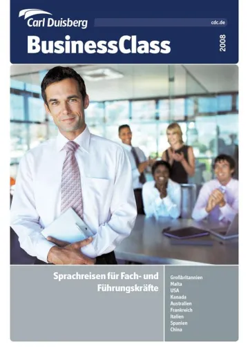 Bild: Time is Money - Kompakte Sprachtrainings für Manager - Katalog "BusinessClass Sprachreisen 2008" erschienen