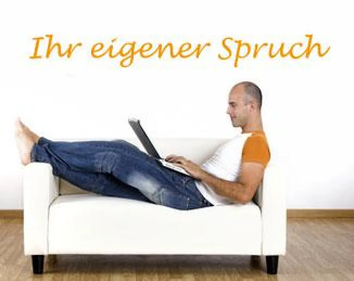 Beispiel für ein Wandtattoo mit eigenem Text zum selber machen