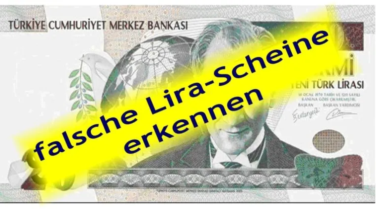 Bild: Aktuelle Türkei: Fiele valsche Lira-Schein im Umlauf