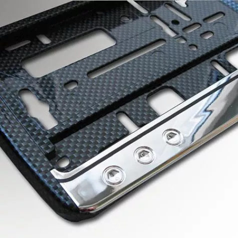 Effekt-Nummernschildhalter, Made in Germany. Bild: Effekt-Nummernschildhalter, Made in Germany.