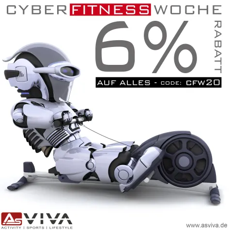Bild: 6% Rabatt & Neuheiten: AsVIVA Cyber Fitness Woche 2020 startet mit E-Motorroller und Wasser-Rudergerät