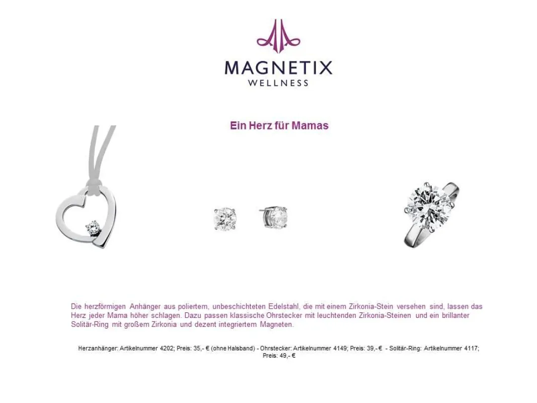 Geschenkidee: Ein Herz für Mamas von Magnetix Wellness