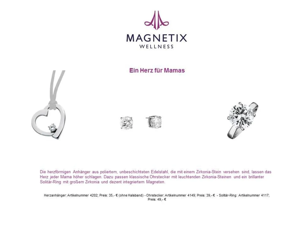 Geschenkidee: Ein Herz für Mamas von Magnetix Wellness