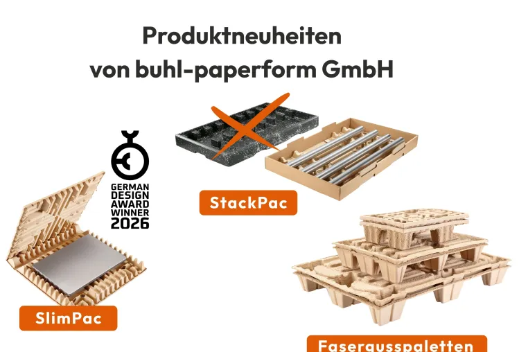 Faserguss-Verpackungen als Schlüssel zur Prozess- und Kostenoptimierung in der Logistik Bild: Faserguss-Verpackungen als Schlüssel zur Prozess- und Kostenoptimierung in der Logistik