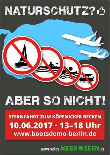Bootsdemo am 10.6.2017 in Berlin Köpenick Bild: Bootsdemo am 10.6.2017 in Berlin Köpenick