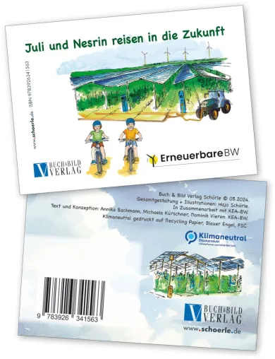 In Zusammenarbeit von KEA-BW und dem Buch & Bild Verlag enstand ein Kinderbuch zum Thema Erneuerbare-BW Bild: In Zusammenarbeit von KEA-BW und dem Buch & Bild Verlag enstand ein Kinderbuch zum Thema Erneuerbare-BW