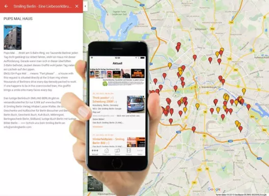 Bild: 5 Jahre Smiling Berlin: Jetzt gibt es eine Google Map mit den lustigen Orten in Berlin und eine App