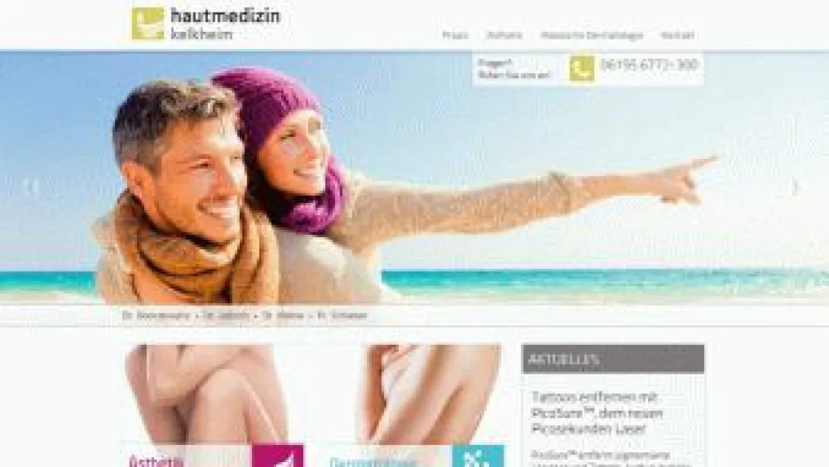 Nach dem Relaunch: www.hautmedizin-kelkheim.de