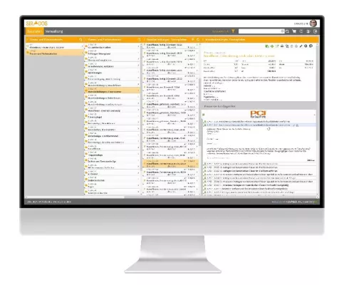 Bild: Verknüpfung des Produktkatalogs von PCI mit SIRADOS Ausschreibungstexten