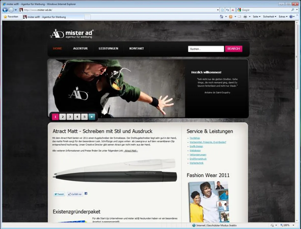 mister-ad.de - so präsentiert sich das Unternehmen