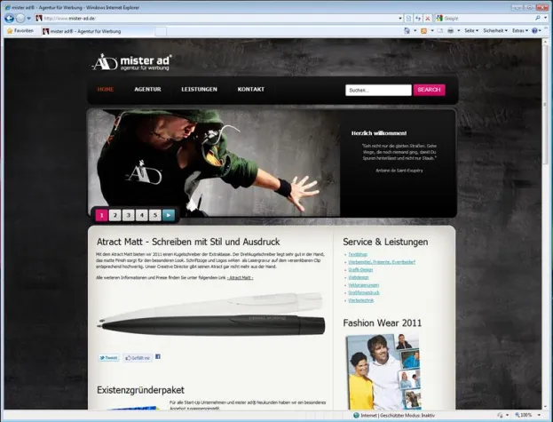 Bild: mister-ad.de - neue Webseite online und Werbemittelkatalog in Produktion