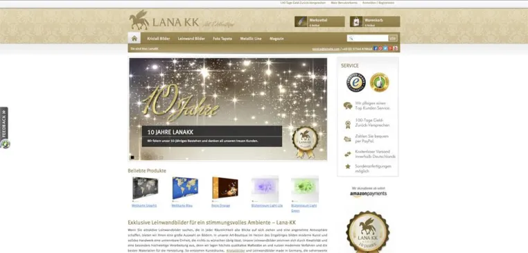 Neuer Webshop von LanaKK - Art Edelboutique Bild: Neuer Webshop von LanaKK - Art Edelboutique