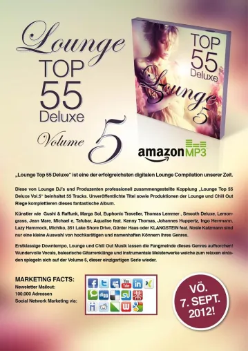 Bild: Lounge Top 55 Vol.5 DELUXE (The Original). AMAZON special release 07.-09.09.2012