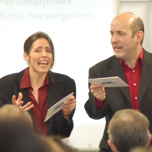 Bild: Intelligente Zukunftsvisionen mit Businesstheater - THEATER-INTERAKTIV begleitet Humanomics Personalkongress