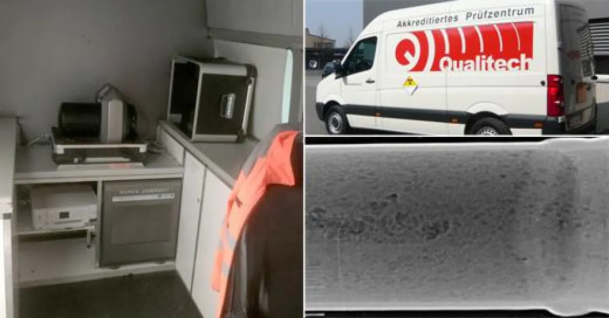 HD-CR 35 NDT Computer-Radiographie-Scanner im mobilen Einsatz bei Qualitech in der Schweiz