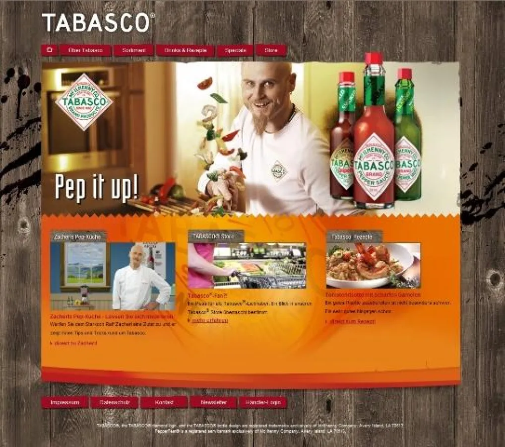 Tabasco-Homepage