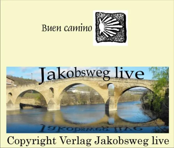 Original Jakobsweg Route nur bei Niedrigwasser begehbar Bild: Original Jakobsweg Route nur bei Niedrigwasser begehbar