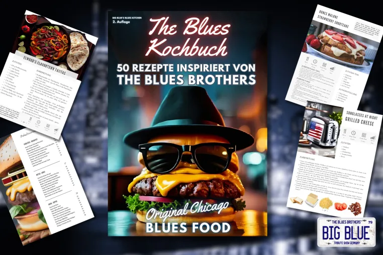 Neuauflage bei Amazon: „The Blues Kochbuch: 50 Rezepte inspiriert von The Blues Brothers“ – von Big Blue Bild: Neuauflage bei Amazon: „The Blues Kochbuch: 50 Rezepte inspiriert von The Blues Brothers“ – von Big Blue