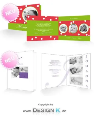 DESIGN K veröffentlicht neue Layouts für Geburtskarten und Babykarten Bild: DESIGN K veröffentlicht neue Layouts für Geburtskarten und Babykarten