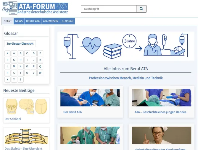 Bild: Neue Plattform für Anästhesietechnische Assistenz: www.ata-forum.de 