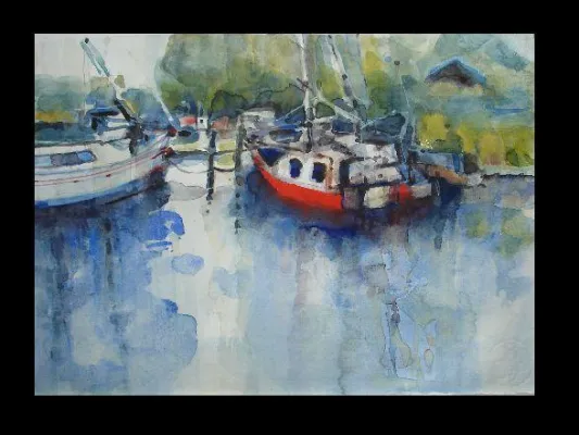 Karin Podzimek präsentiert Werke bei KIS 7 im KAVALIERHAUS in Langenargen Bild: Karin Podzimek präsentiert Werke bei KIS 7 im KAVALIERHAUS in Langenargen