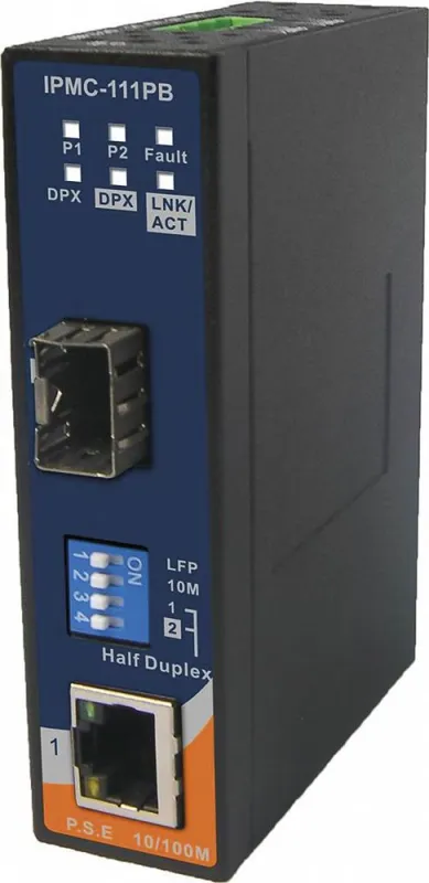 Mediakonverter ORing IPMC-111PB mit Power-over-Ethernet von Acceed