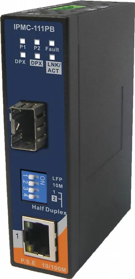 Mediakonverter ORing IPMC-111PB mit Power-over-Ethernet von Acceed