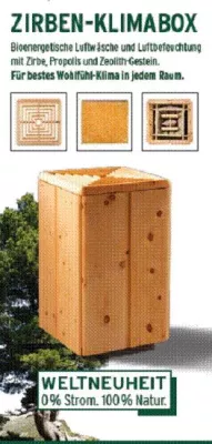 Bild: Weltneuheit Zirben-KlimaBox - 100% Natur zur Verbesserung des Raumklimas