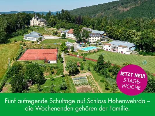Bild: Lietz Internat Schloss Hohenwehrda bietet ab sofort 5-Tage-Woche