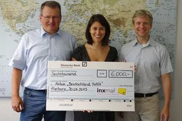 Inxmail Mitarbeiter spenden per E-Mail für Flutopfer Bild: Inxmail Mitarbeiter spenden per E-Mail für Flutopfer