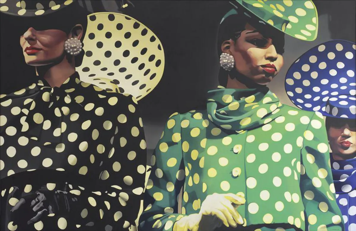 Heinrich Salzmann, Gepunktet, 2011, Öl/Leinwand, 130x200 cm