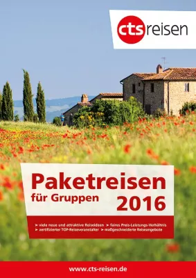 Gruppenreisen in Europa - der neue CTS Katalog 2016 ist da Bild: Gruppenreisen in Europa - der neue CTS Katalog 2016 ist da